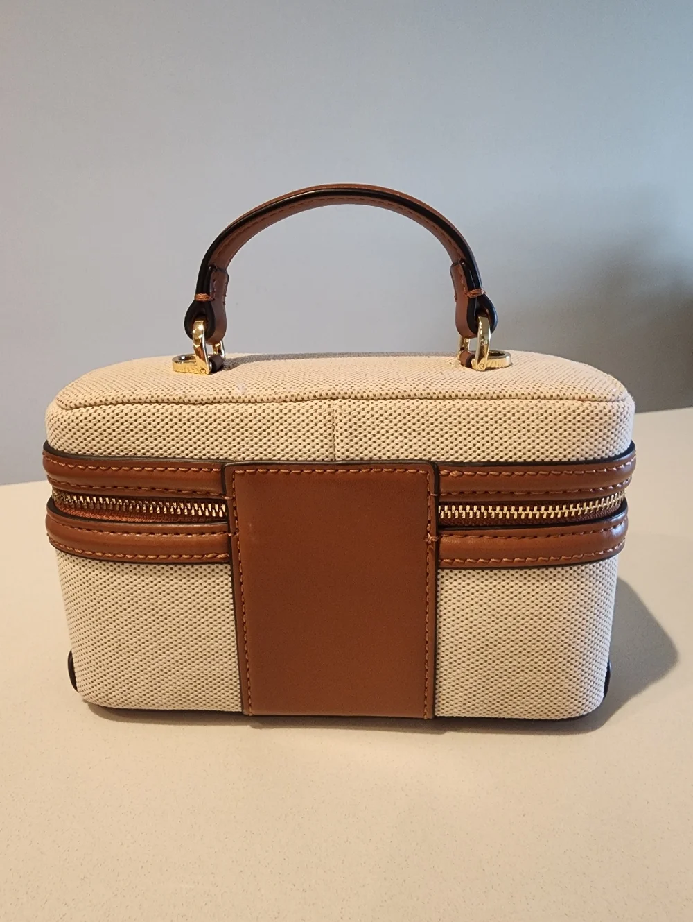 Zara Cream And Tan Box Bag Crossbody - Picture 5 of 12